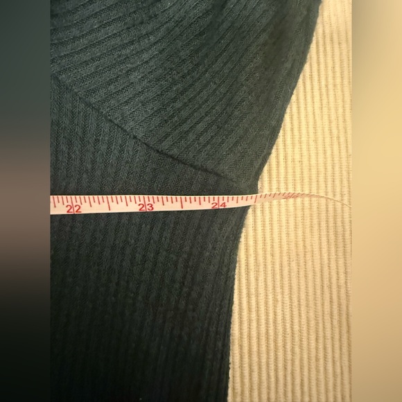 Premise XXL Teal Ribbed Knit Top with Lace Sleeve Detail | Women’s 2X - Picture 6 of 8